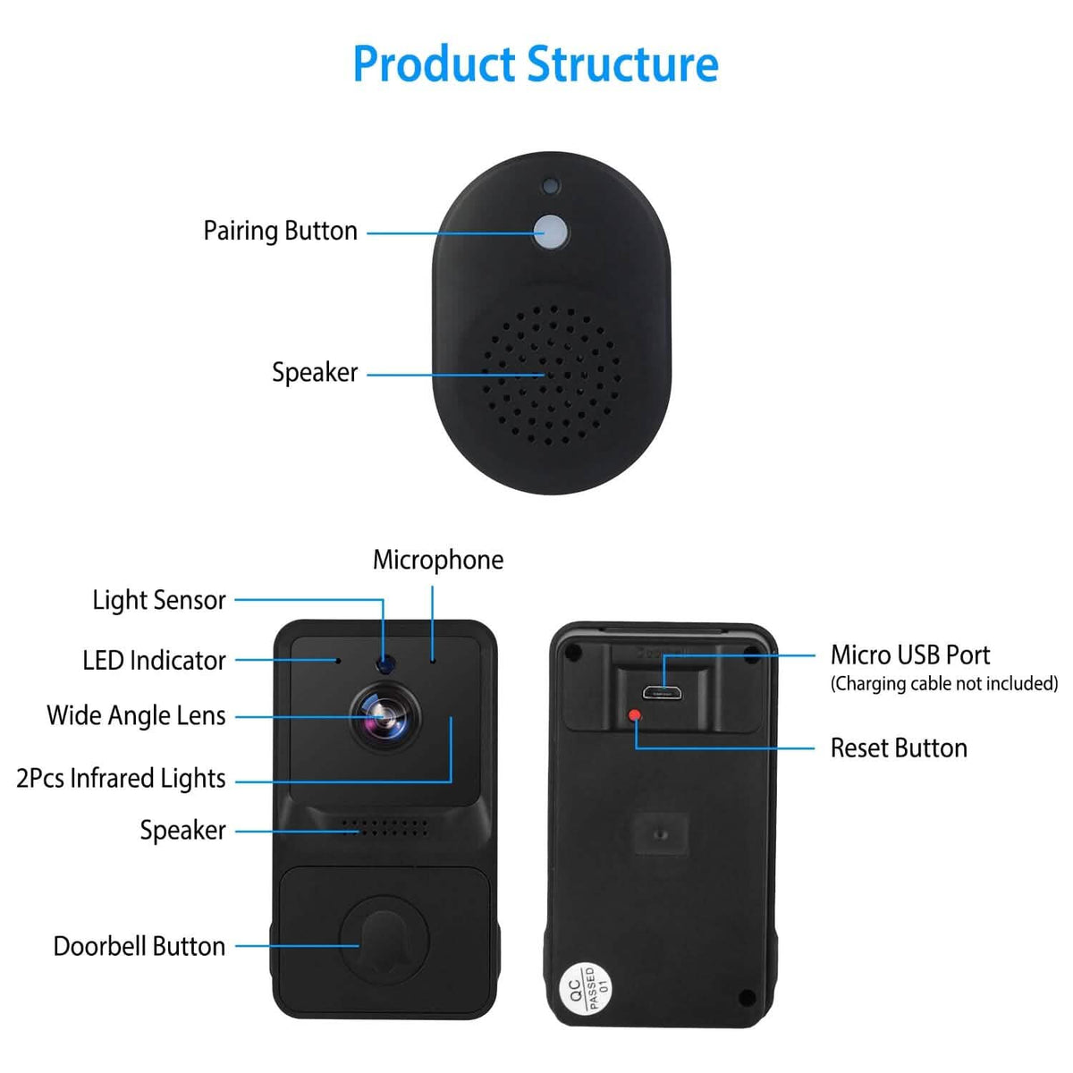 Smart Wireless WiFi Ring Doorbell Smart Home & Security - Tophatter Daily Deals