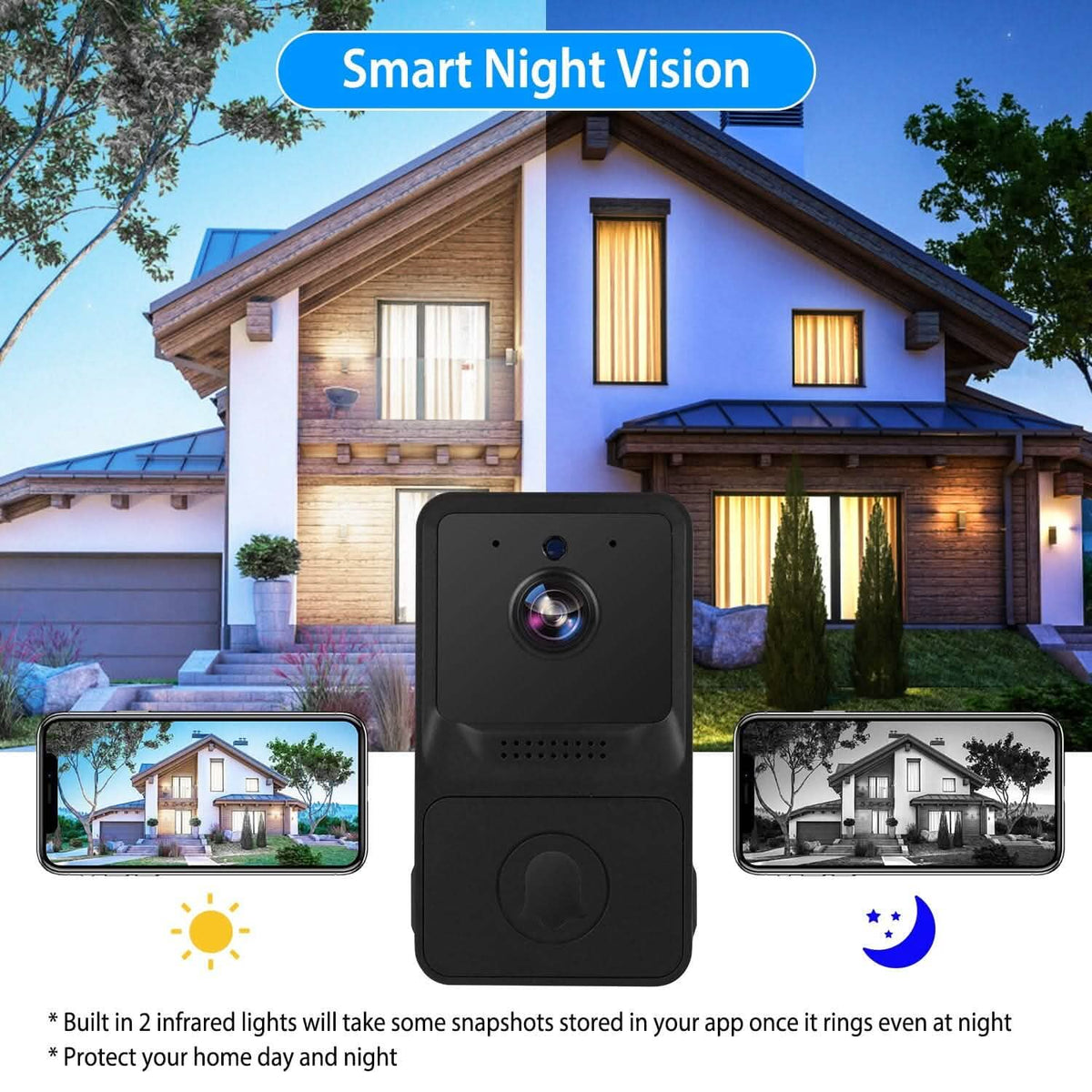 Smart Wireless WiFi Ring Doorbell Smart Home & Security - Tophatter Daily Deals