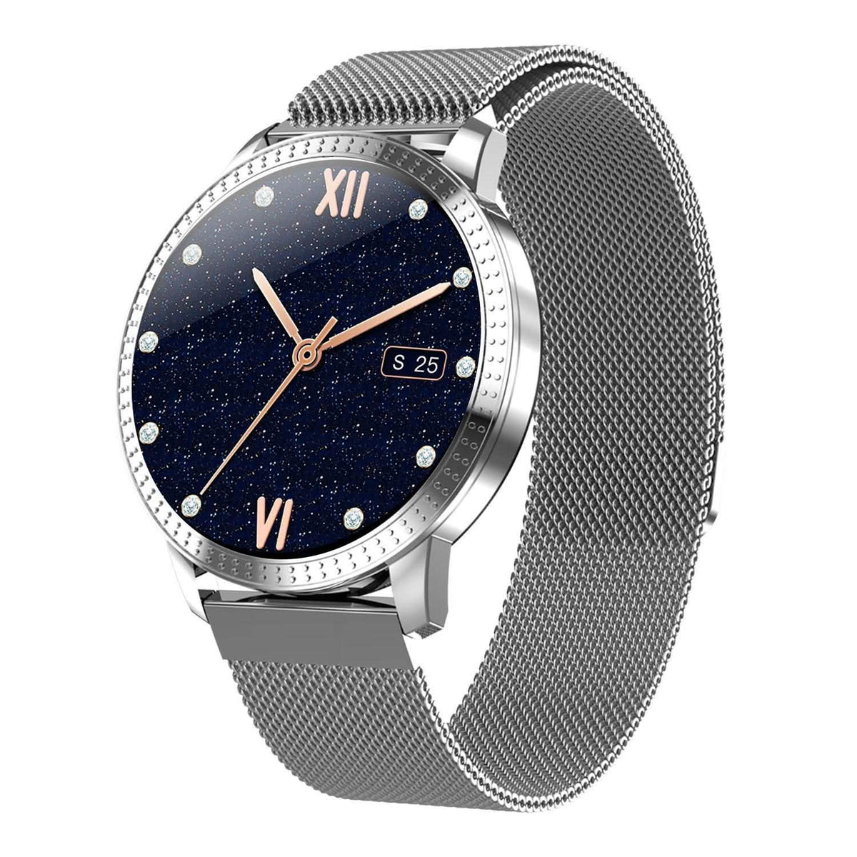 Smartwatch Fitness Tracker 1.08" Touch Screen Silver Fitness & Exercise - Tophatter Daily Deals
