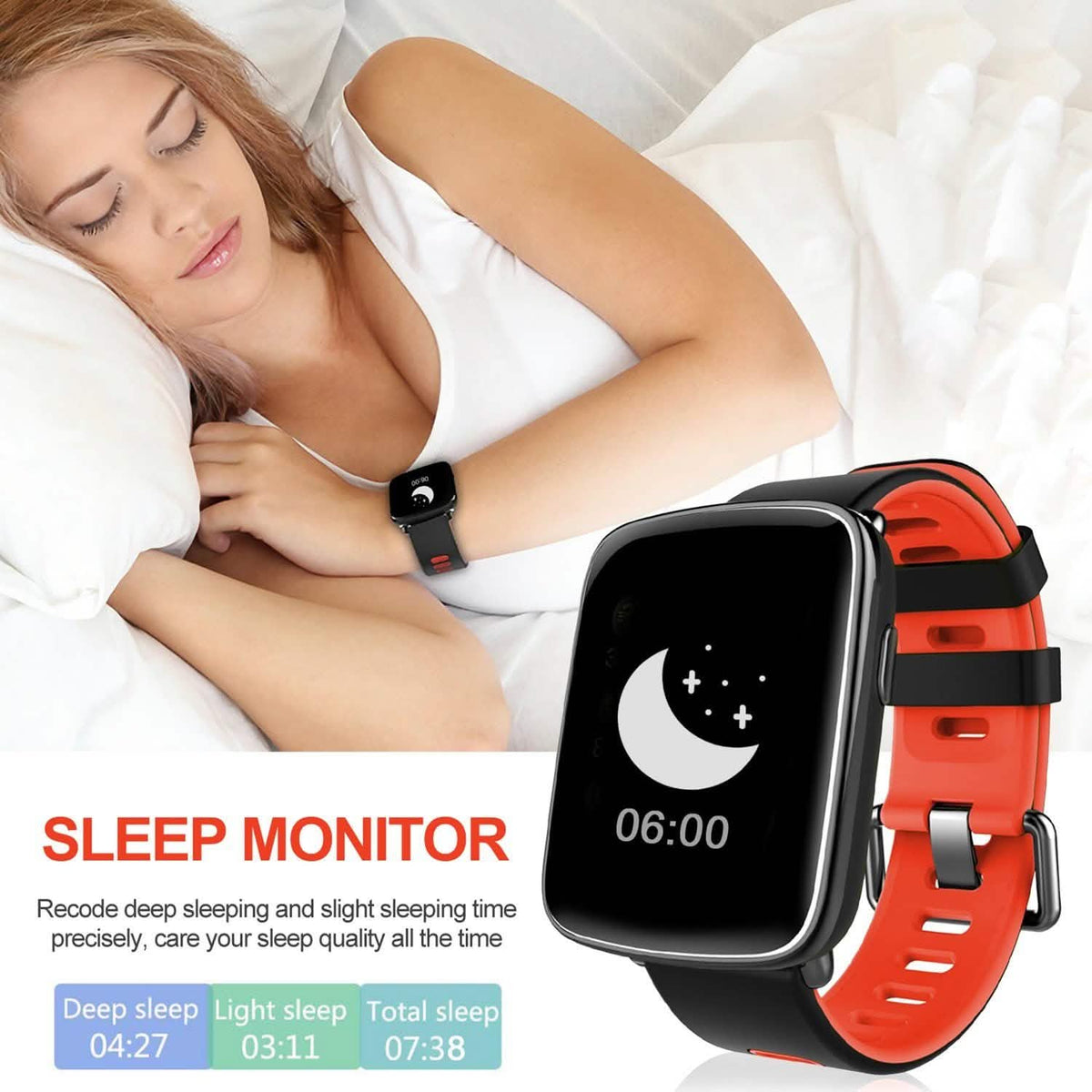 Smartwatch Fitness Tracker with Heart Rate Monitor Smart Watches - Tophatter Daily Deals