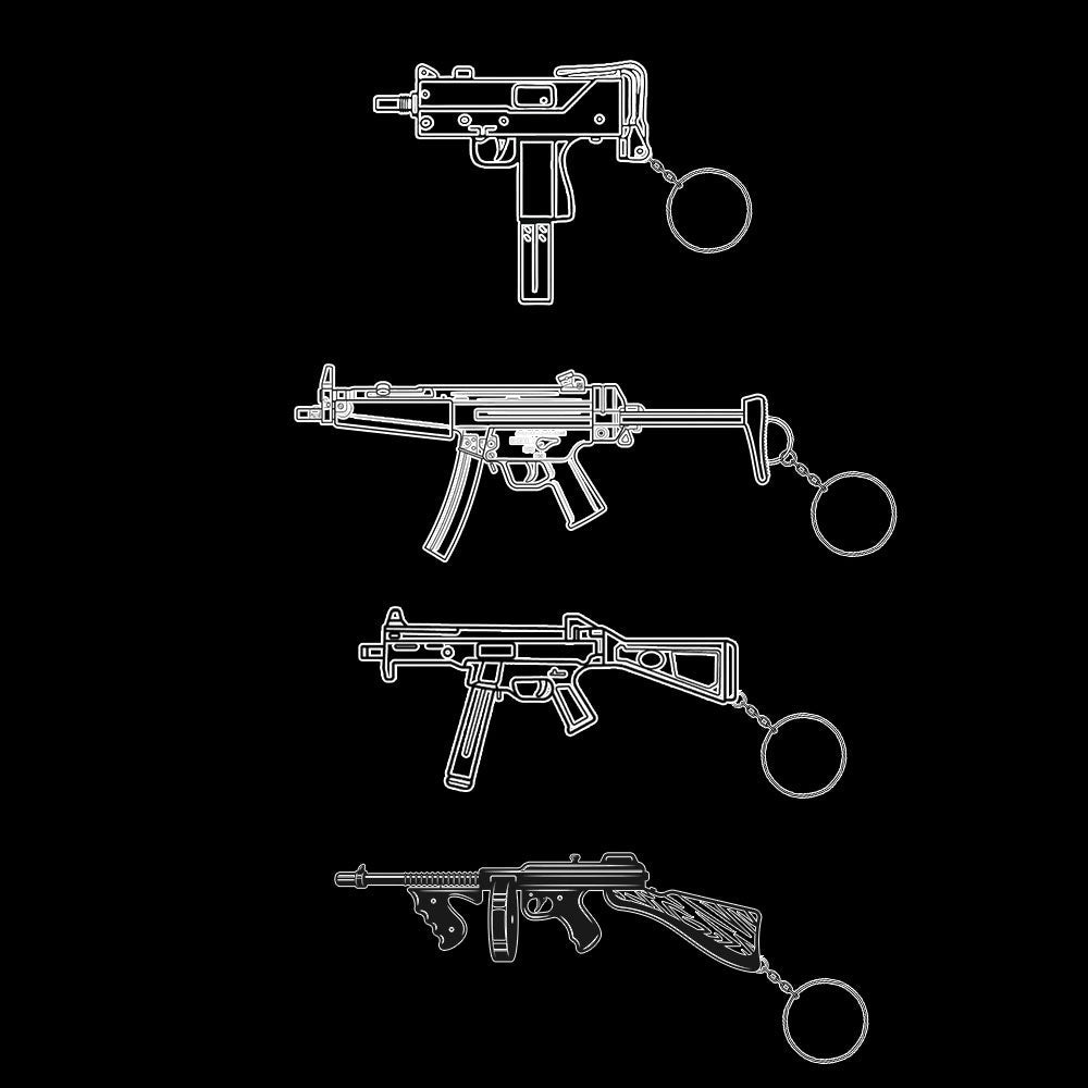 10 in 1 World Famous Submachine Gun SMG Keychain 4 Mystery Keychains - Tophatter Daily Deals