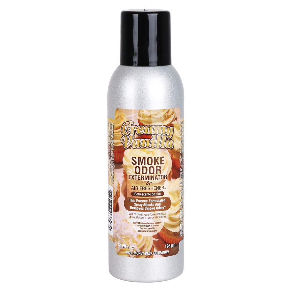 Smoke Odor Exterminator Spray | Creamy Vanilla Air Fresheners & Odor Eliminators - Tophatter Daily Deals