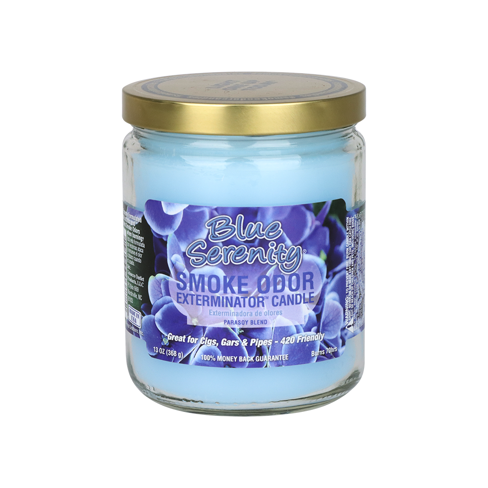 Smoke Odor Exterminator Candle | Blue Serenity Candles & Wax Melts - Tophatter Daily Deals