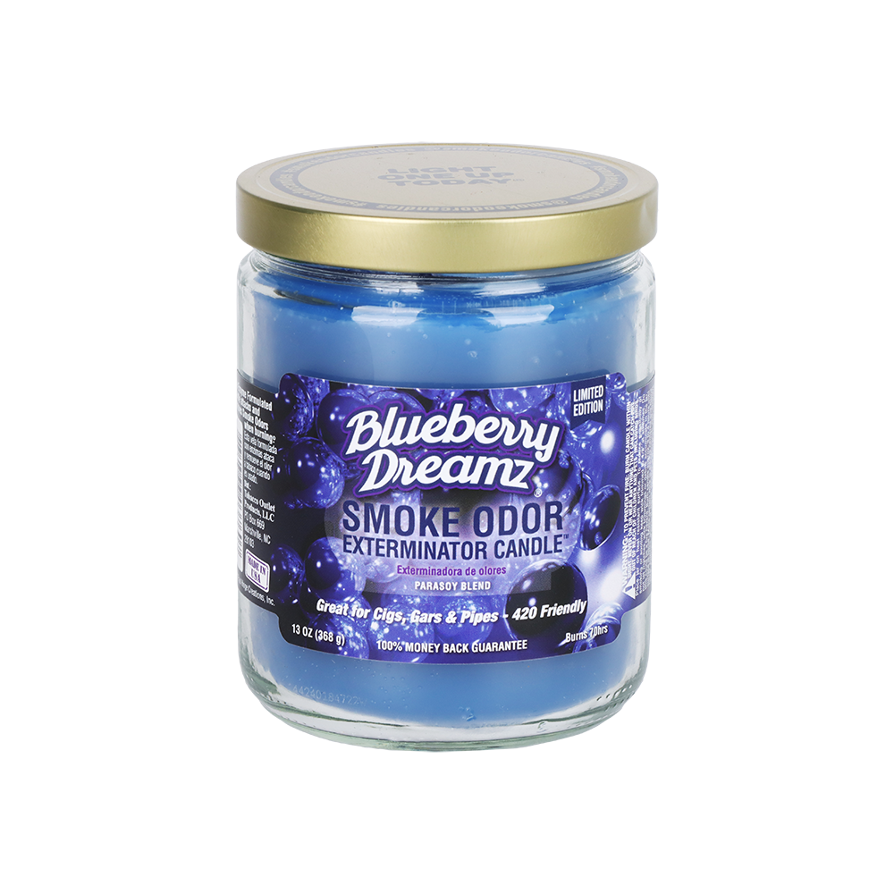 Smoke Odor Exterminator Candle | Blueberry Dreamz Candles & Wax Melts - Tophatter Daily Deals