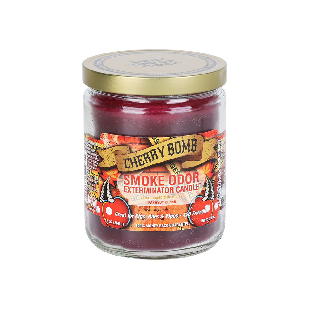 Smoke Odor Exterminator Candle | Cherry Bomb Candles & Wax Melts - Tophatter Daily Deals
