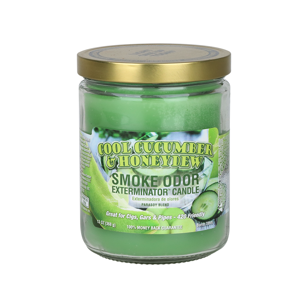 Smoke Odor Exterminator Candle | Cool Cucumber & Honeydew Candles & Wax Melts - Tophatter Daily Deals