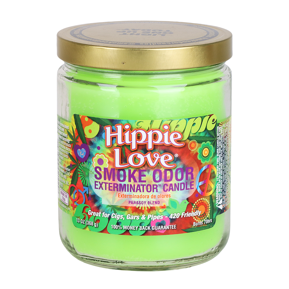 Smoke Odor Exterminator Candle | Hippie Love Candles & Wax Melts - Tophatter Daily Deals