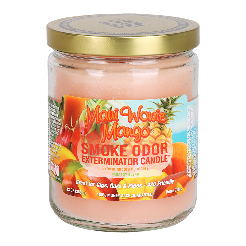 Smoke Odor Exterminator Candle | Maui Wowie Mango Candles & Wax Melts - Tophatter Daily Deals