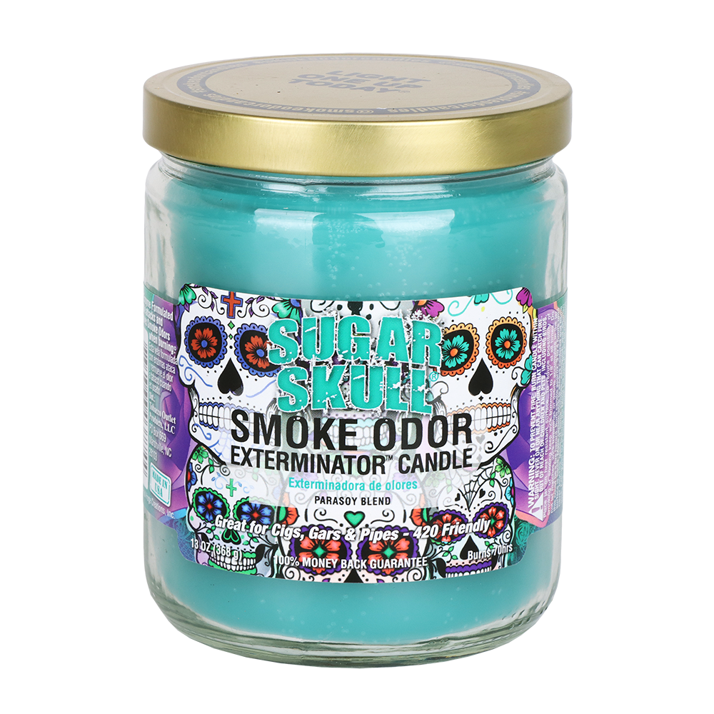 Smoke Odor Exterminator Candle | Sugar Skull Candles & Wax Melts - Tophatter Daily Deals