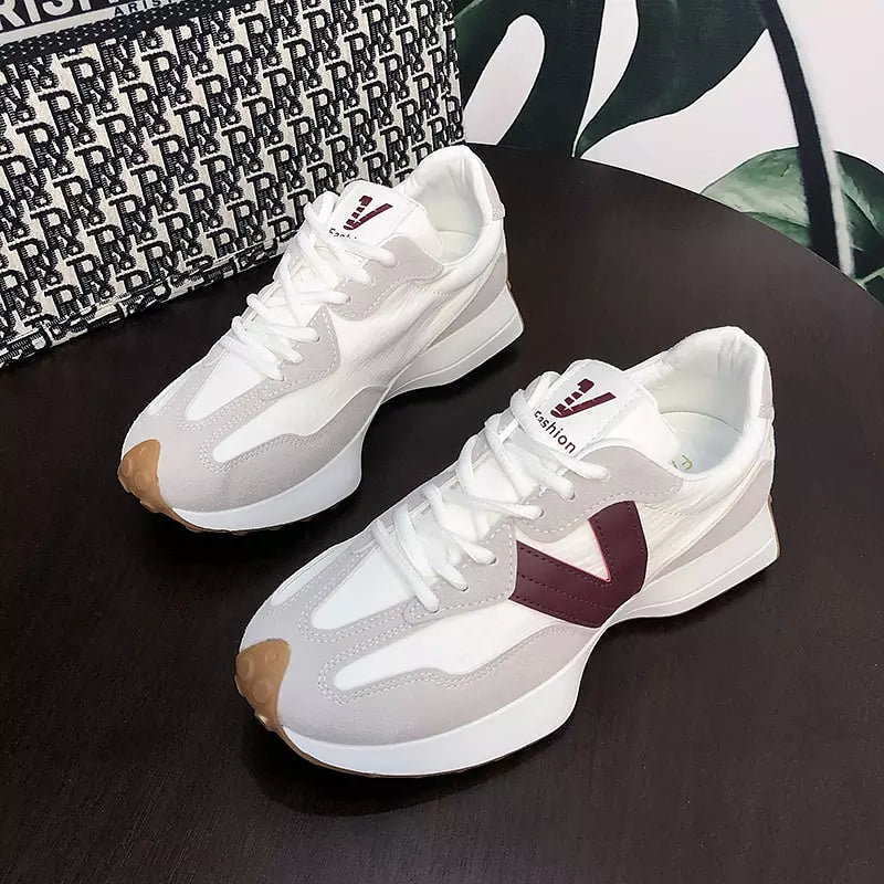 Sneakers Women V Shape White Sports Shoes Women Sneakers - Tophatter Daily Deals