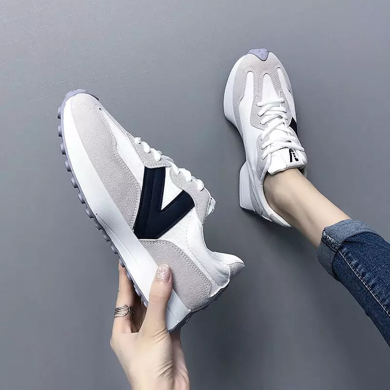 Sneakers Women V Shape White Sports Shoes Women Sneakers - Tophatter Daily Deals