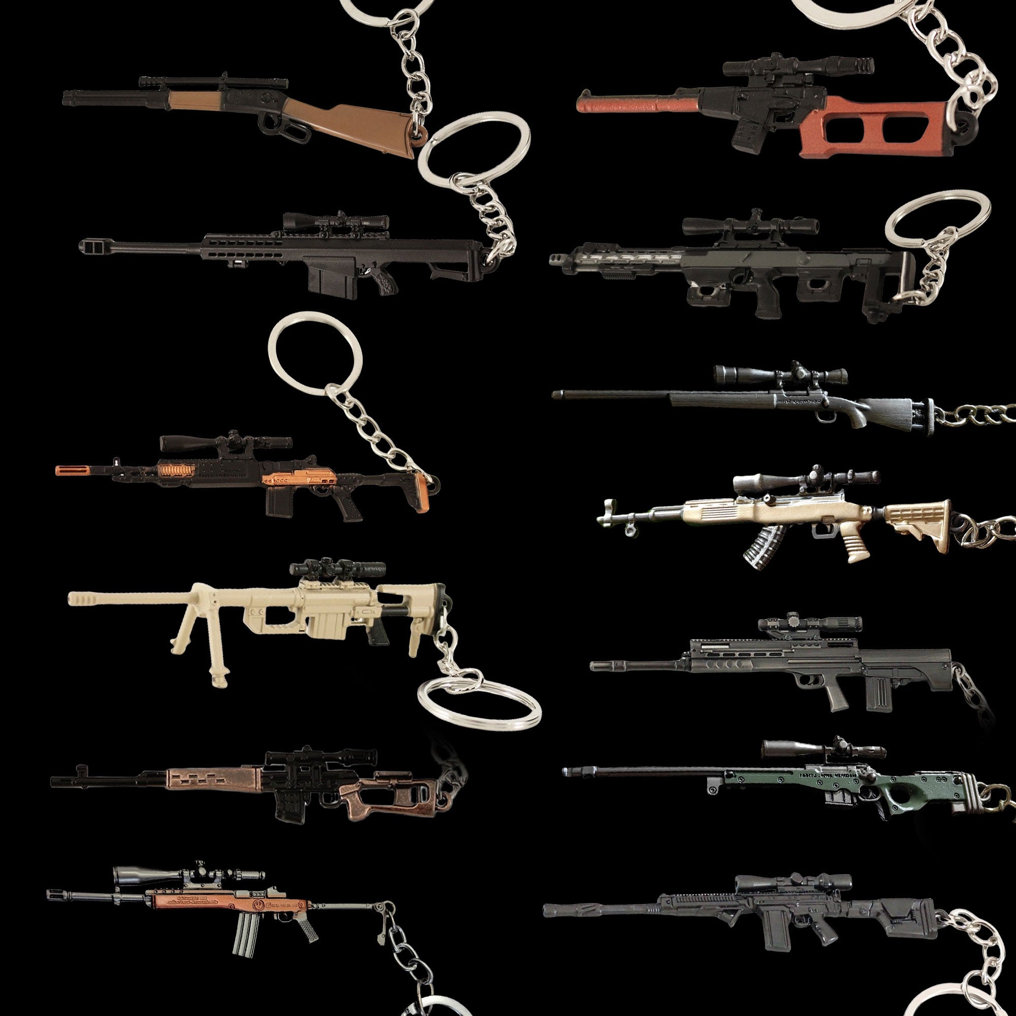 13 in 1 World Famous Sniper Rifle Keychain 13 in 1 Pack - Tophatter Daily Deals