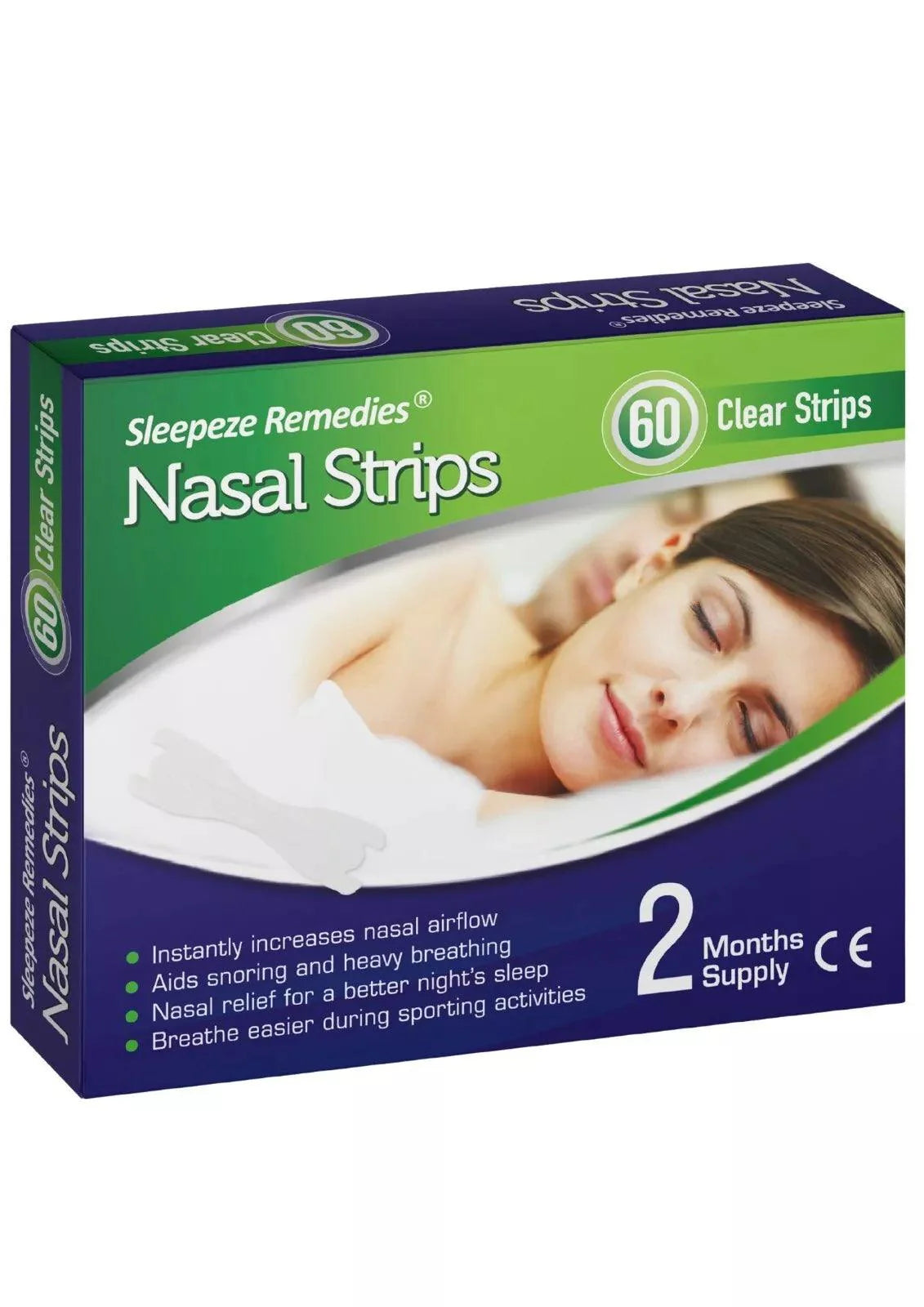 Nasal Strips for Snoring - Nasal Strips (60 Pack) Nose Strip to Stop Snoring, Snoring Strips to Help You Breathe Through Your Nose 60 Pack Large - Clear Personal Care - Tophatter Daily Deals