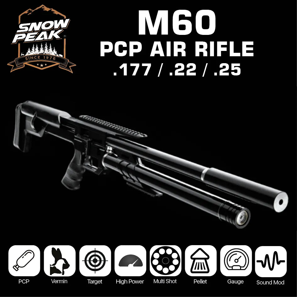 SNOWPEAK M60B PCP RIFLE (350CC BOTTLE) .22 CAL - Tophatter's Army Deals RIFLES - Tophatter Daily Deals