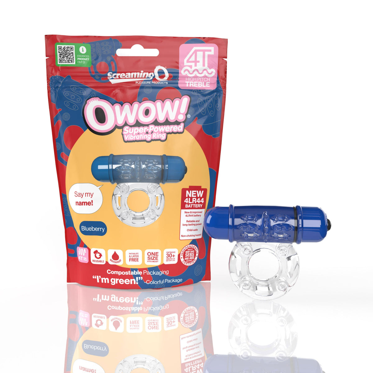 Owow 4T High Pitch Treble (Blueberry) > Cock Ring > Vibrating - Tophatter Daily Deals