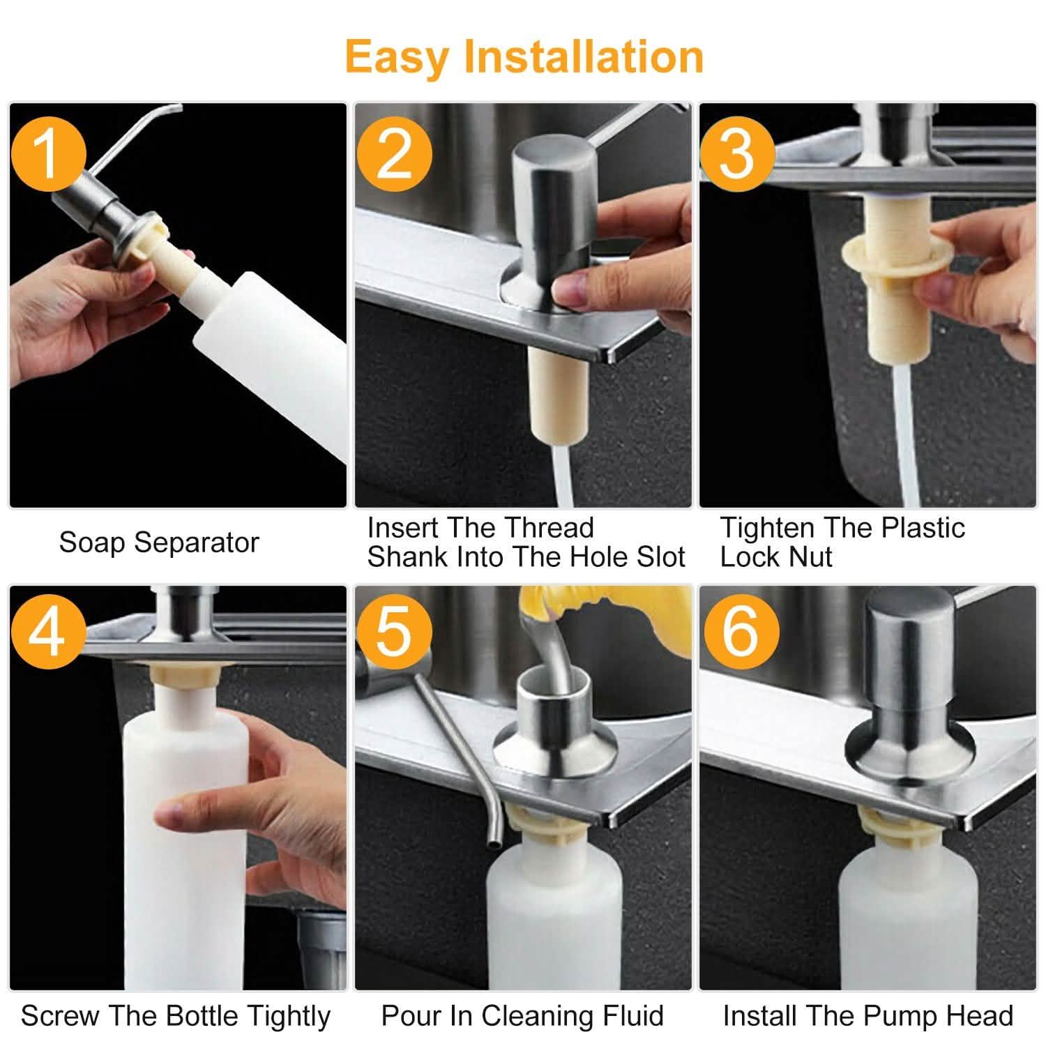 Soap Dispenser for Kitchen Sink Kitchen Tools & Gadgets - Tophatter Daily Deals