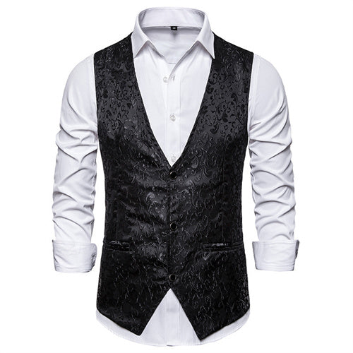 Fashion Men Business Social Wedding Party Dress Suit Vest Black Men Blazer - Tophatter Daily Deals