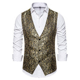 Fashion Men Business Social Wedding Party Dress Suit Vest Gold Men Blazer - Tophatter Daily Deals