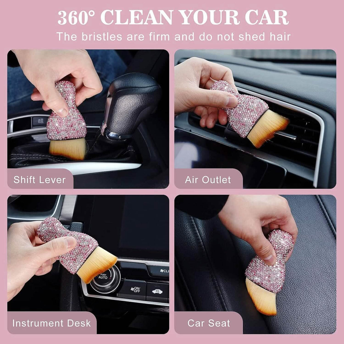 Soft Bristle Car Interior Cleaning Brush Automotive - Tophatter Daily Deals