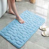 Soft Memory Foam Non Slip Cobblestone Embossing Bath Mat Bath - Tophatter Daily Deals