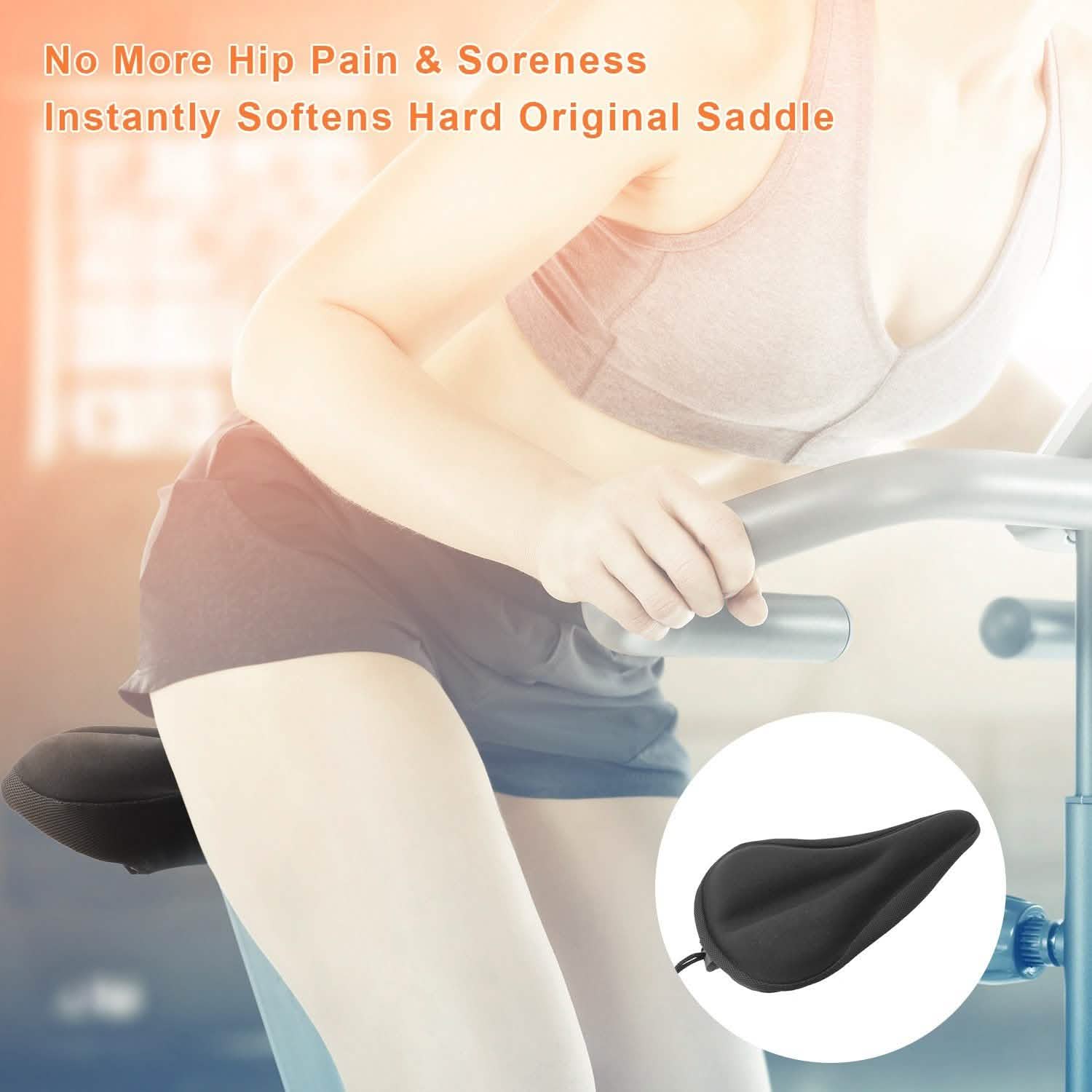 Soft Silicone Gel Bike Seat Saddle Cushion Cover Outdoor Recreation - Tophatter Daily Deals