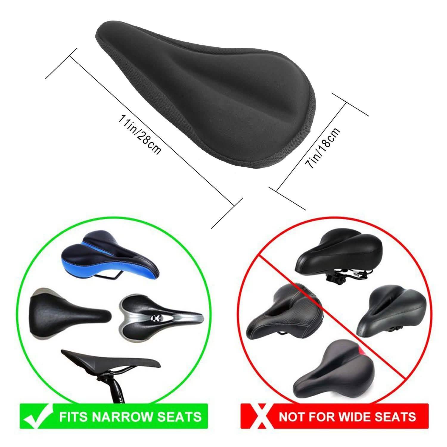 Soft Silicone Gel Bike Seat Saddle Cushion Cover Outdoor Recreation - Tophatter Daily Deals