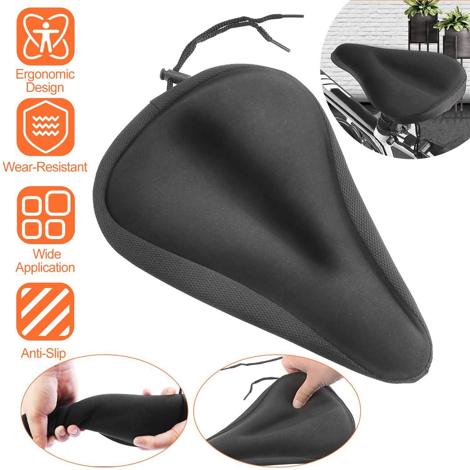 Soft Silicone Gel Bike Seat Saddle Cushion Cover Outdoor Recreation - Tophatter Daily Deals