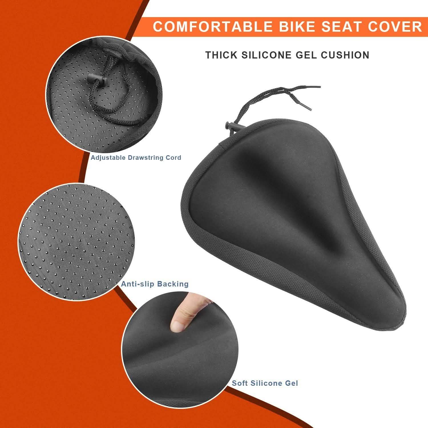 Soft Silicone Gel Bike Seat Saddle Cushion Cover Outdoor Recreation - Tophatter Daily Deals