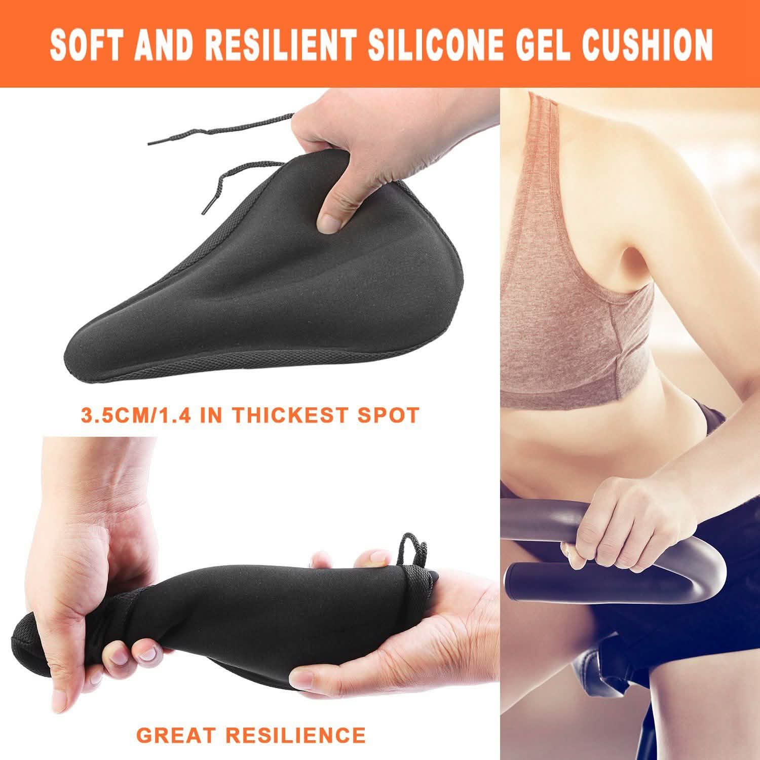 Soft Silicone Gel Bike Seat Saddle Cushion Cover Outdoor Recreation - Tophatter Daily Deals