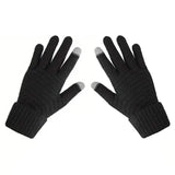 Soft Touchscreen Winter Gloves Elastic Cuff Knit for Cold Weather Black Gloves, Scarves & Earmuffs - Tophatter Daily Deals