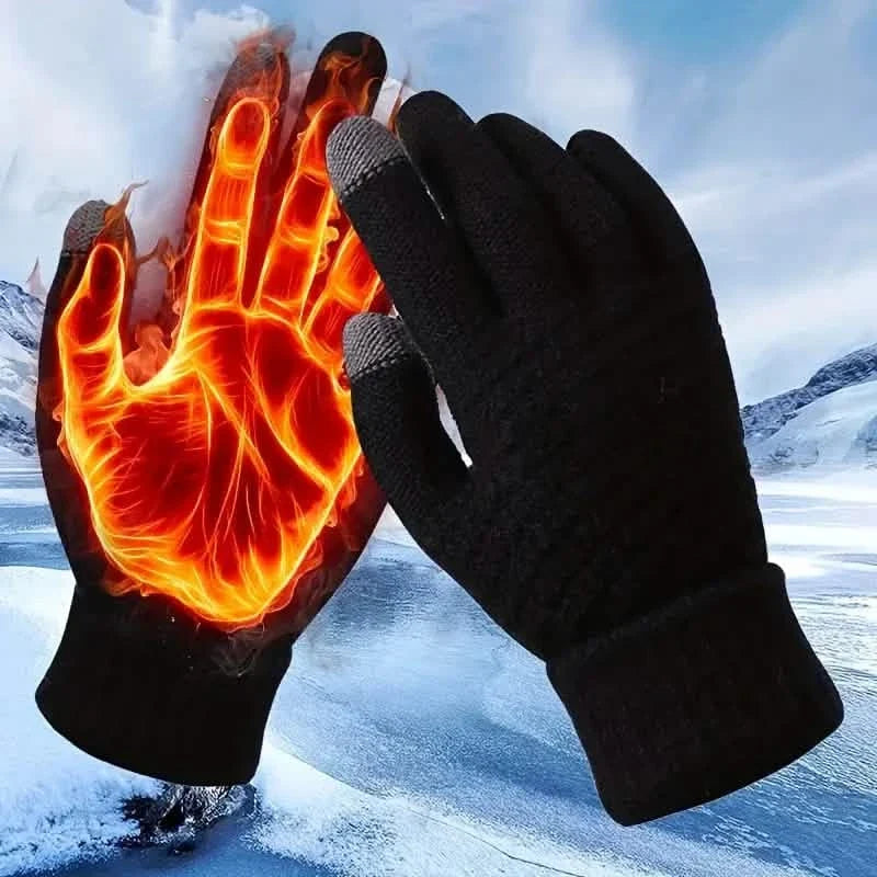 Soft Touchscreen Winter Gloves Elastic Cuff Knit for Cold Weather Gloves, Scarves & Earmuffs - Tophatter Daily Deals