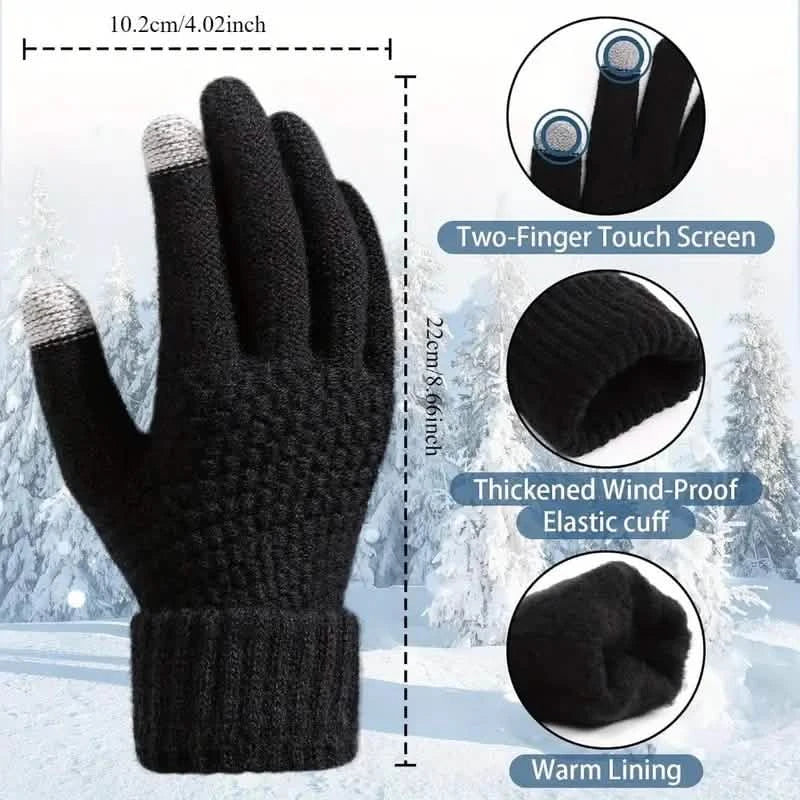 Soft Touchscreen Winter Gloves Elastic Cuff Knit for Cold Weather Gloves, Scarves & Earmuffs - Tophatter Daily Deals