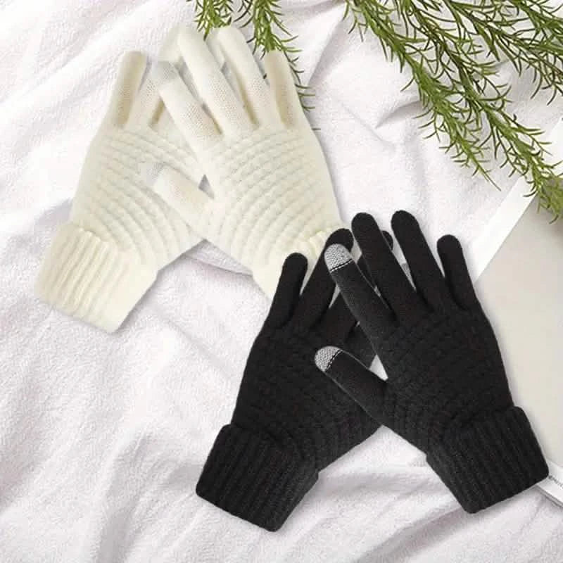 Soft Touchscreen Winter Gloves Elastic Cuff Knit for Cold Weather Gloves, Scarves & Earmuffs - Tophatter Daily Deals