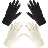 Soft Touchscreen Winter Gloves Elastic Cuff Knit for Cold Weather Gloves, Scarves & Earmuffs - Tophatter Daily Deals