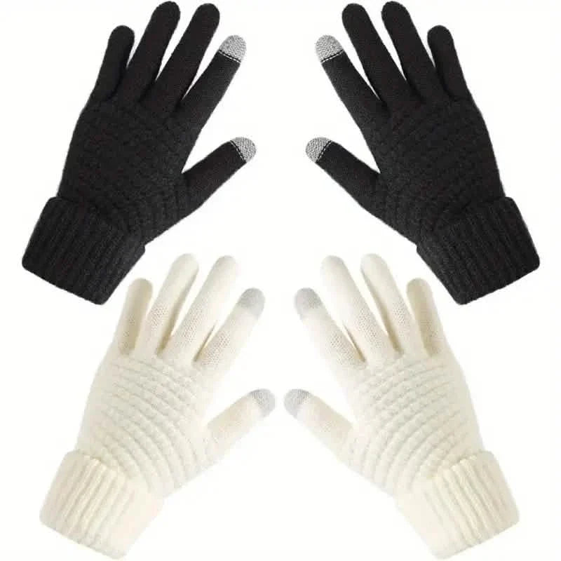 Soft Touchscreen Winter Gloves Elastic Cuff Knit for Cold Weather Gloves, Scarves & Earmuffs - Tophatter Daily Deals