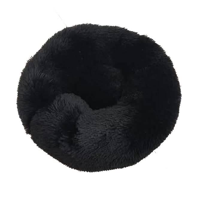 Soft Winter Warm Plush Calming Pet Bed Black Pet Beds - Tophatter Daily Deals