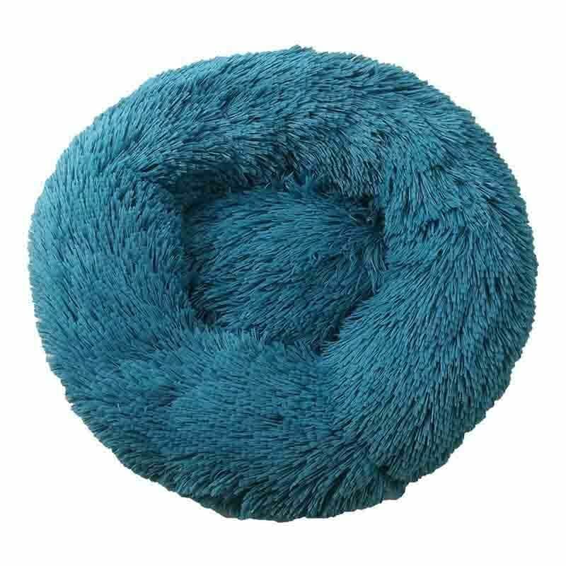 Soft Winter Warm Plush Calming Pet Bed Blue Green Pet Beds - Tophatter Daily Deals