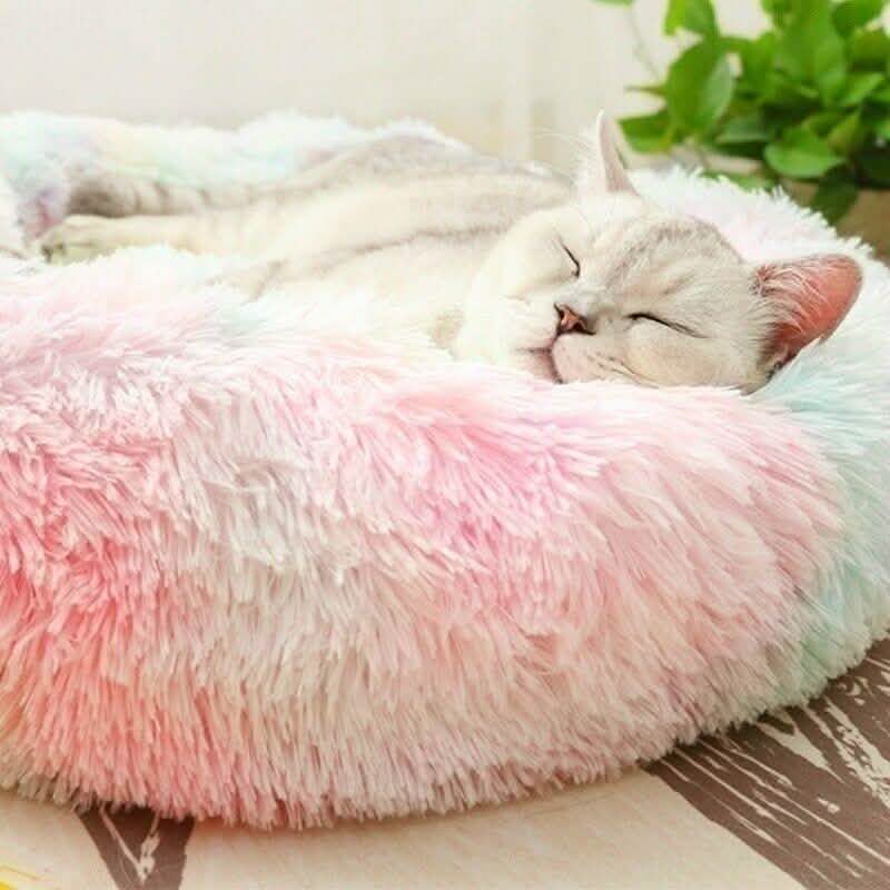 Soft Winter Warm Plush Calming Pet Bed Pet Beds - Tophatter Daily Deals