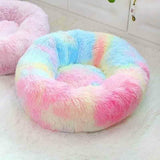 Soft Winter Warm Plush Calming Pet Bed Multicolor Pet Beds - Tophatter Daily Deals