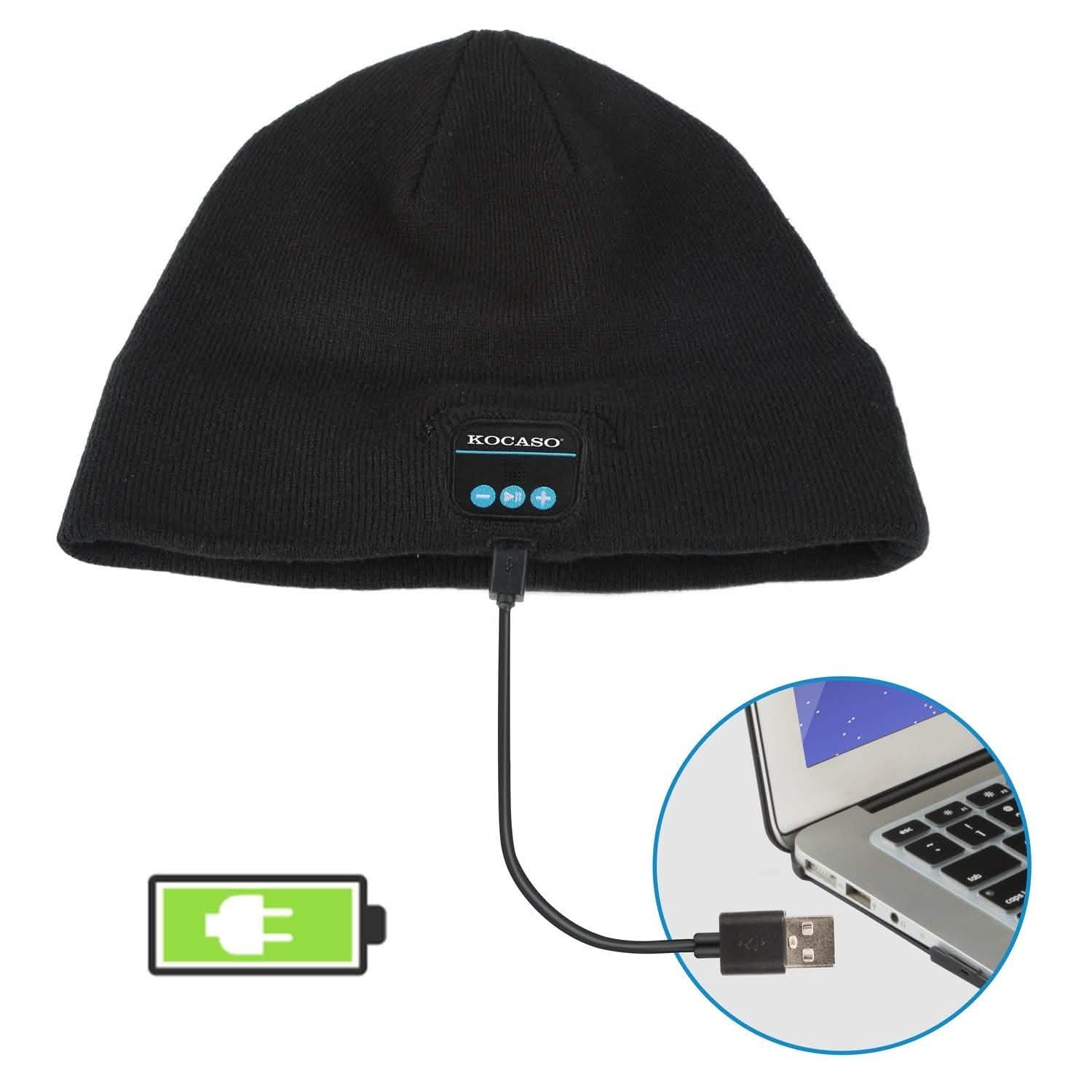 Soft Wireless Beanie Headphone Hat with V4.2 Noise Cancellation Hats - Tophatter Daily Deals