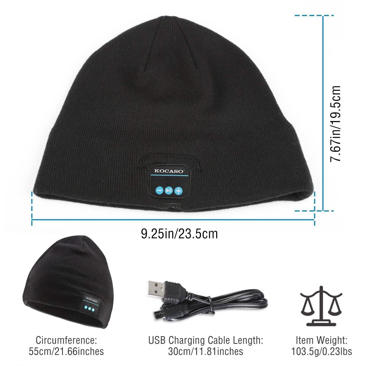 Soft Wireless Beanie Headphone Hat with V4.2 Noise Cancellation Hats - Tophatter Daily Deals