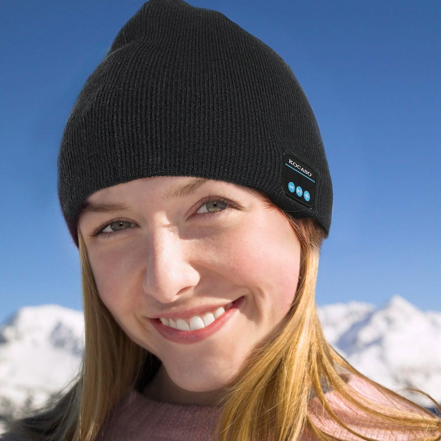 Soft Wireless Beanie Headphone Hat with V4.2 Noise Cancellation Hats - Tophatter Daily Deals