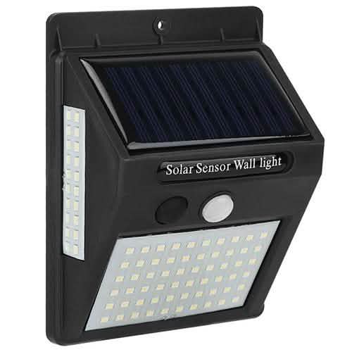 Solar 100 LEDs PIR Motion Sensor Wall Light Outdoor Lighting - Tophatter Daily Deals