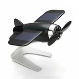 Solar Airplane Creative Car Decoration Black Automotive - Tophatter Daily Deals