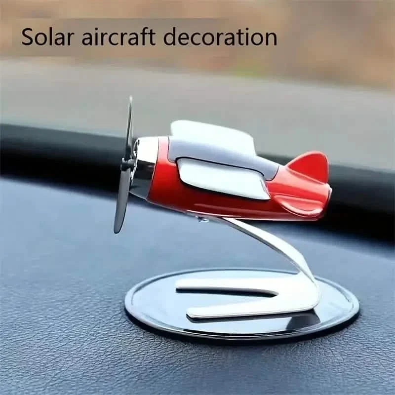 Solar Airplane Creative Car Decoration Automotive - Tophatter Daily Deals