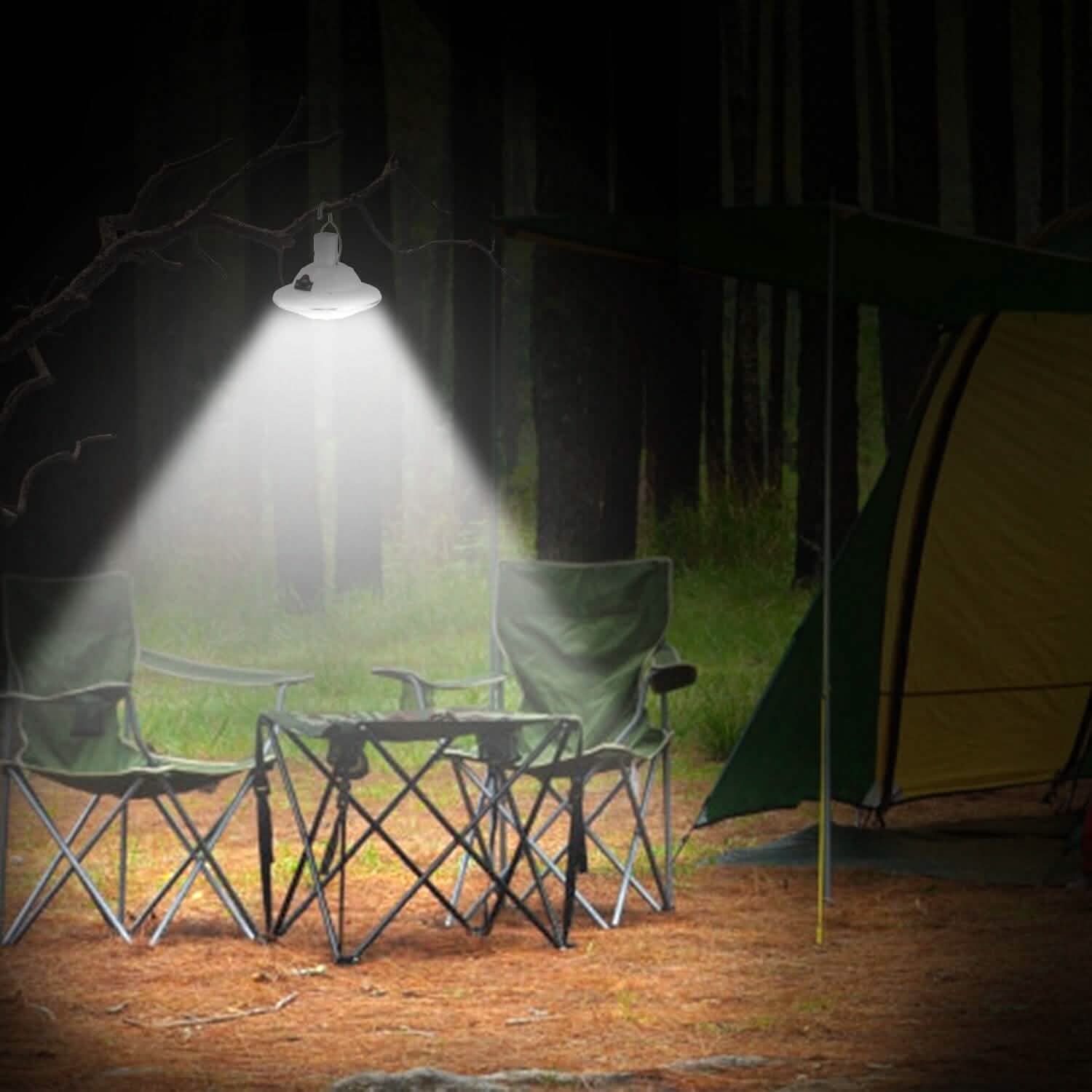 Solar Camping Light Hanging LED Bulb Lamp Outdoor Recreation - Tophatter Daily Deals
