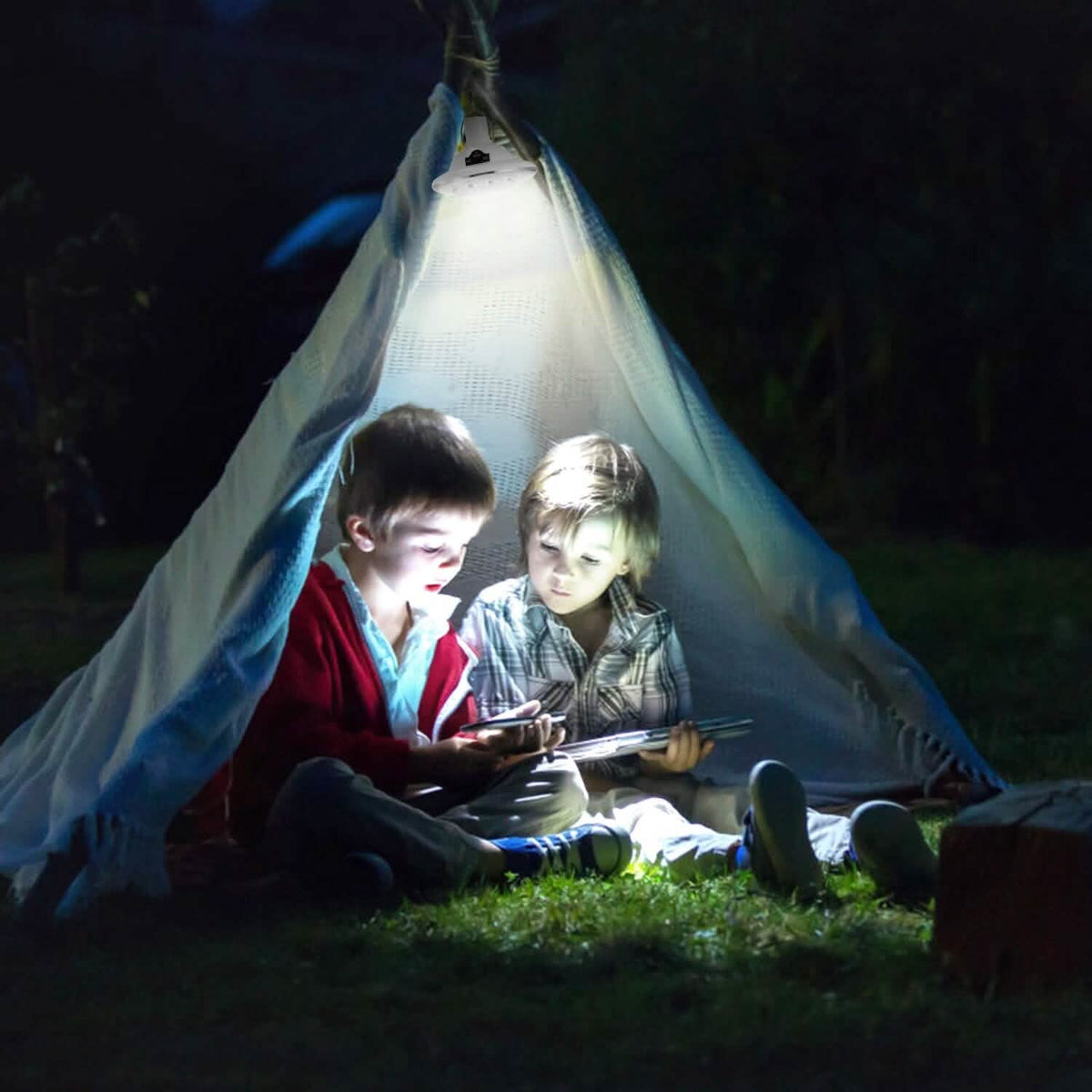 Solar Camping Light Hanging LED Bulb Lamp Outdoor Recreation - Tophatter Daily Deals