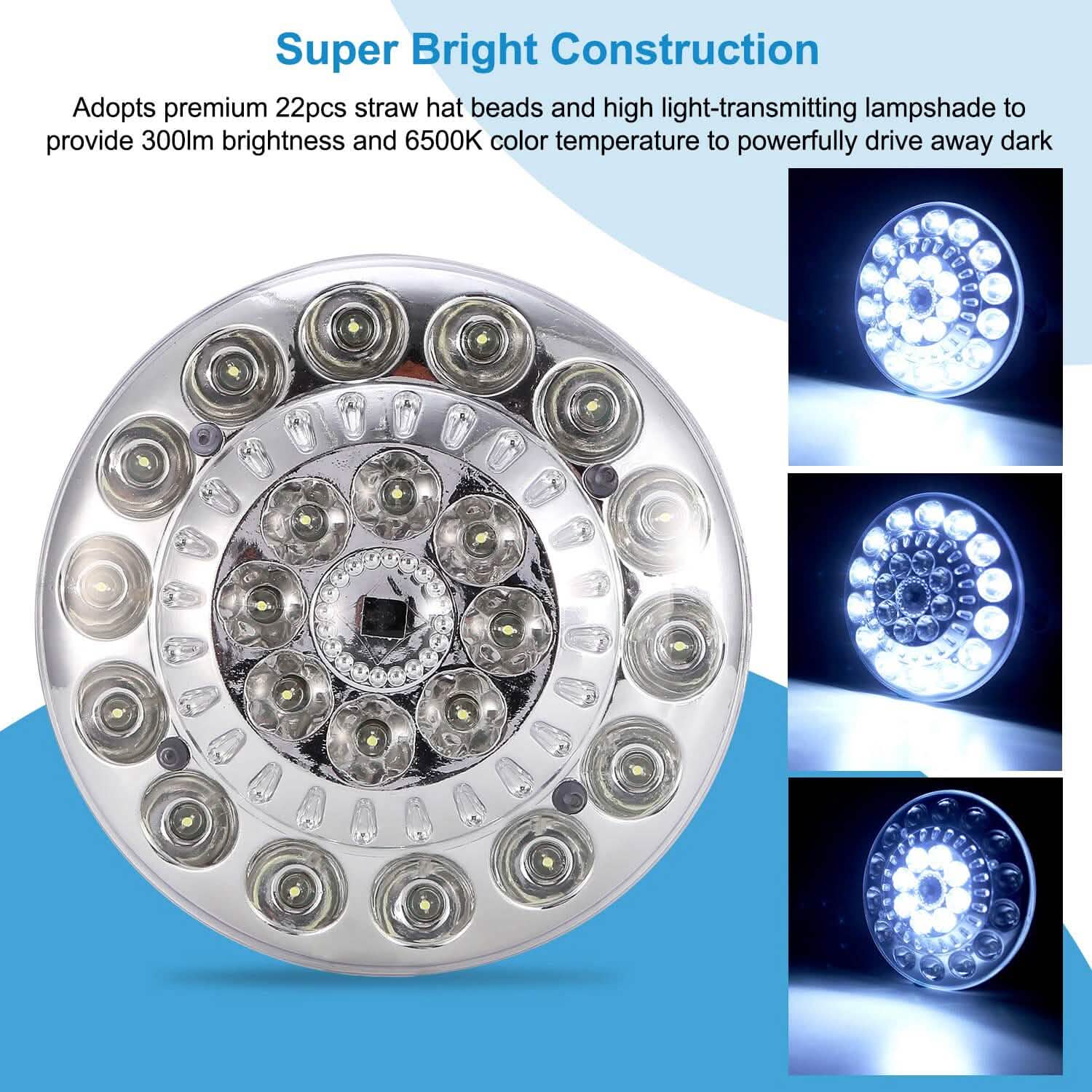 Solar Camping Light Hanging LED Bulb Lamp Outdoor Recreation - Tophatter Daily Deals