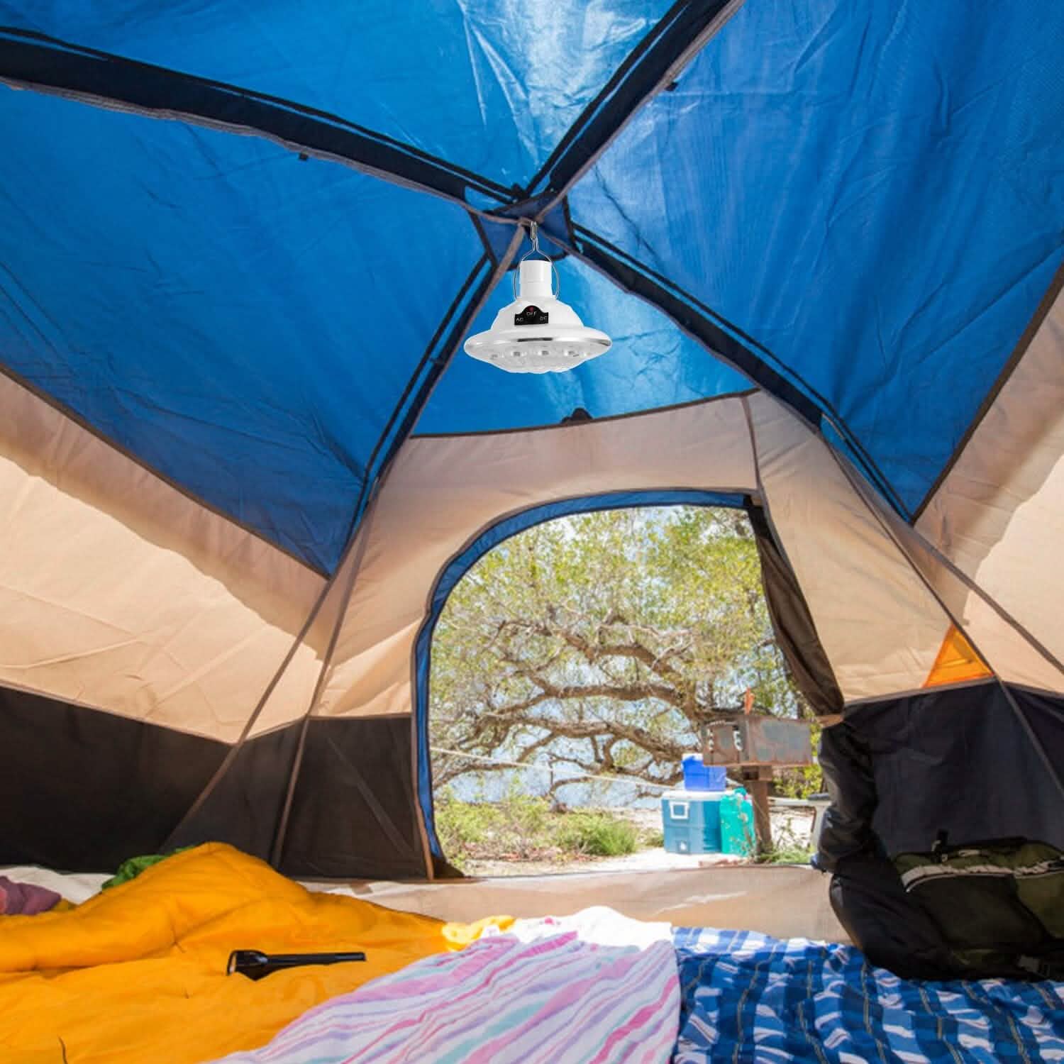 Solar Camping Light Hanging LED Bulb Lamp Outdoor Recreation - Tophatter Daily Deals