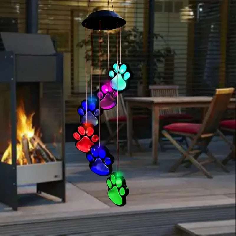 Solar Dog Claw Wind Chime Light Solar Outdoor Lights - Tophatter Daily Deals
